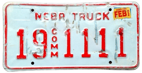 ROAD KILL - Nebraska 2002 - tablica z USA