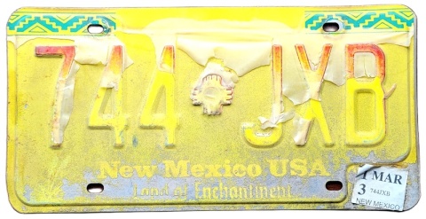 ROAD KILL - New Mexico 2013 - tablica z USA