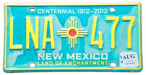 ROAD KILL - New Mexico 2019 - tablica z USA