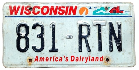 ROAD KILL - Wisconsin - tablica z USA
