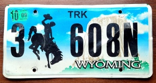 ROAD KILL - Wyoming 2009 - tablica z USA