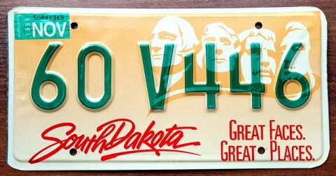 South Dakota 1995 - tablica z USA