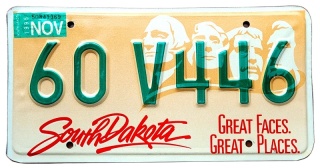 South Dakota 1995 - tablica z USA