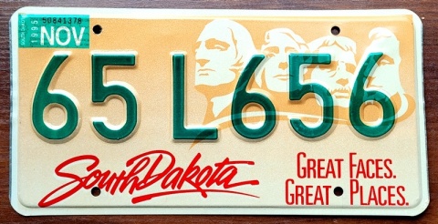 South Dakota 1995 - tablica z USA