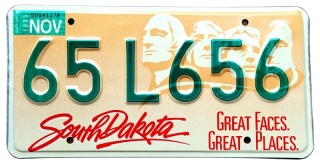 South Dakota 1995 - tablica z USA