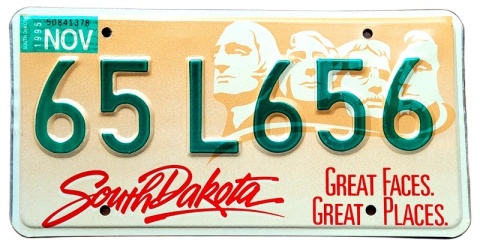 South Dakota 1995 - tablica z USA