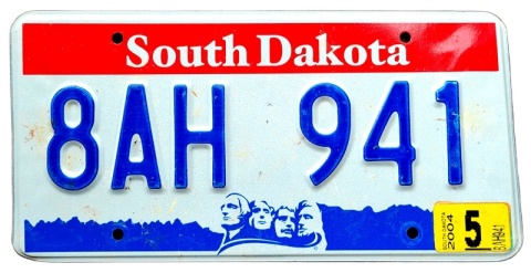 South Dakota 2004 - tablica z USA