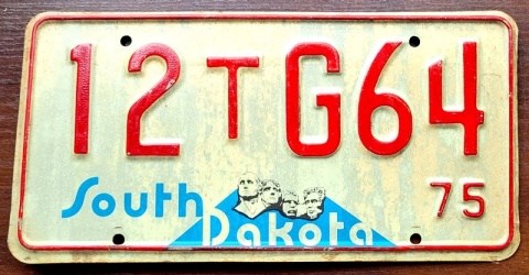 South Dakota 1975 - tablica z USA