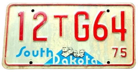 South Dakota 1975 - tablica z USA