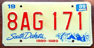 South Dakota 1989 - tablica z USA
