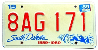 South Dakota 1989 - tablica z USA