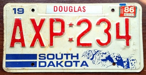 South Dakota 1986 - tablica z USA