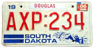 South Dakota 1986 - tablica z USA