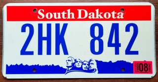 South Dakota 2005 - tablica z USA
