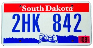 South Dakota 2005 - tablica z USA