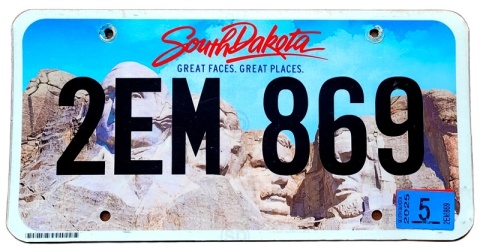 South Dakota 2025 - tablica z USA