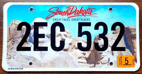 South Dakota 2026 - tablica z USA