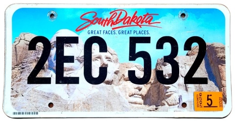 South Dakota 2026 - tablica z USA