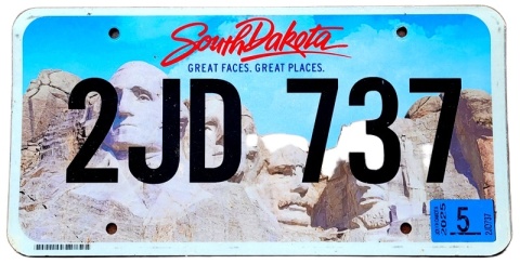 South Dakota 2025 - tablica z USA