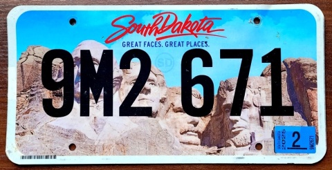 South Dakota 2025 - tablica z USA