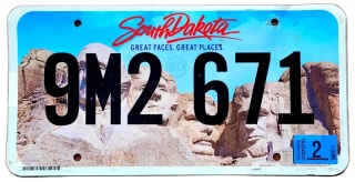 South Dakota 2025 - tablica z USA