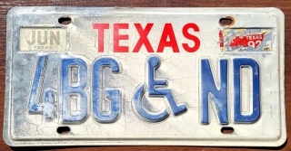 Texas - tablica z USA