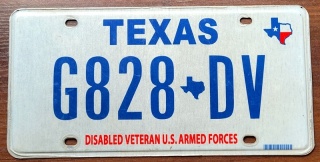 Texas - Veteran - tablica z USA