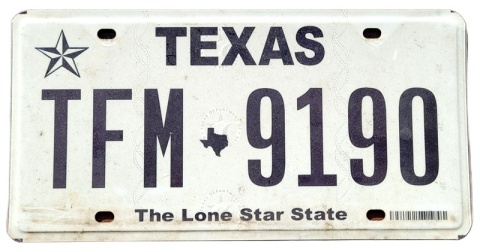 Texas - tablica z USA