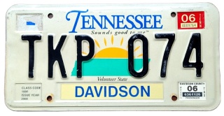 Tennessee 2006 - tablica z USA