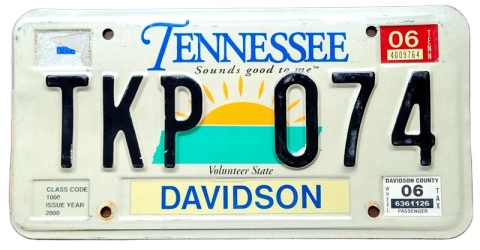 Tennessee 2006 - tablica z USA