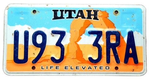 Utah - tablica z USA
