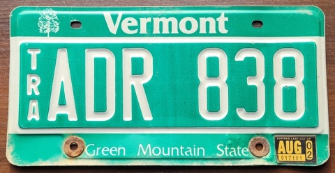 Vermont 2002 - tablica z USA