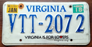Virgina 2018 - tablica z USA