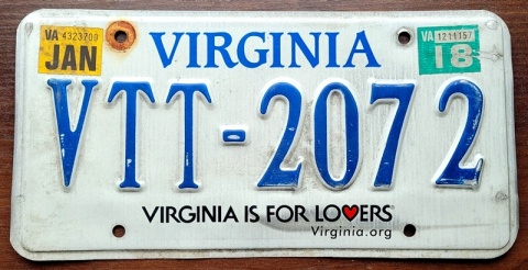 Virgina 2018 - tablica z USA