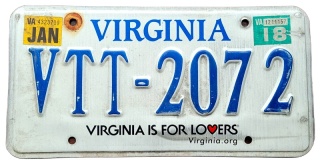 Virgina 2018 - tablica z USA