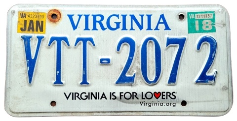 Virgina 2018 - tablica z USA