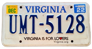 Virginia 2022 - tablica z USA