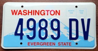 Washington - tablica z USA