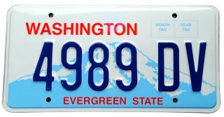 Washington - tablica z USA