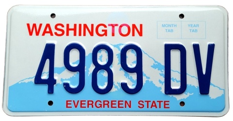Washington - tablica z USA