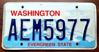 Washington - tablica z USA