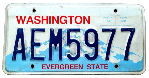 Washington - tablica z USA