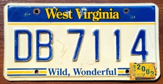West Virginia 2003 - tablica z USA