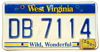 West Virginia 2003 - tablica z USA