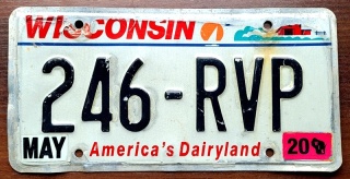 Wisconsin 2020 - tablica z USA