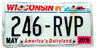 Wisconsin 2020 - tablica z USA