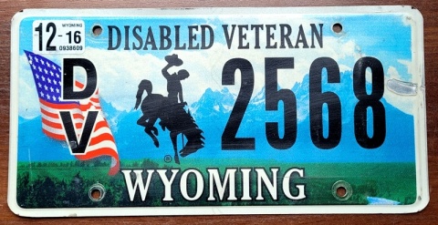 Wyoming 2016 - tablica z USA