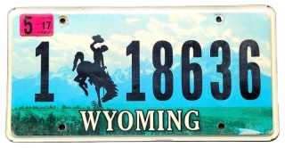 Wyoming 2017 - tablica z USA