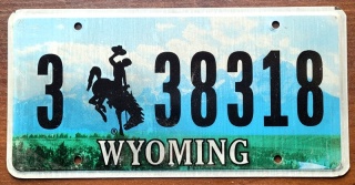 Wyoming 2017 - tablica z USA