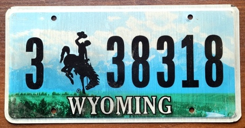 Wyoming 2017 - tablica z USA